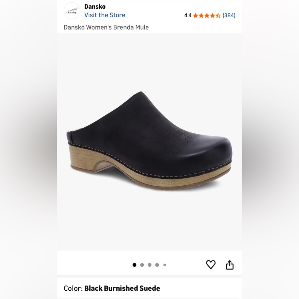 Dansko Brenda mule - black leather- size 41/10.5-11 women’s